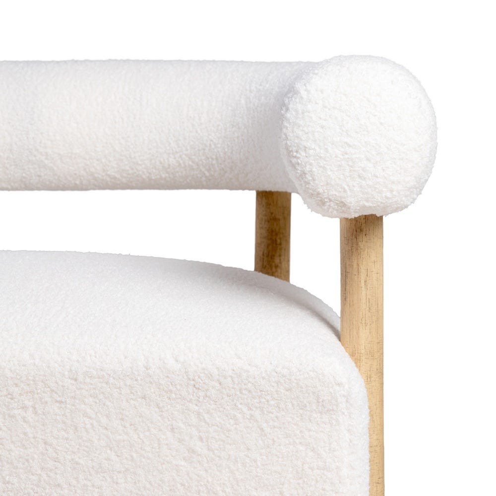 Sofá 2 Plazas Beige Tejido-Madera Salón 143 X 67 X 69 Cm Sofá 2 Plazas Beige Tejido-Madera Salón 143 X 67 X 69 Cm