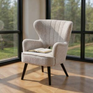 Sillón Jaspeado Crudo Tejido-Madera 70 X 74 X 90 Cm Sillón Jaspeado Crudo Tejido-Madera 70 X 74 X 90 Cm