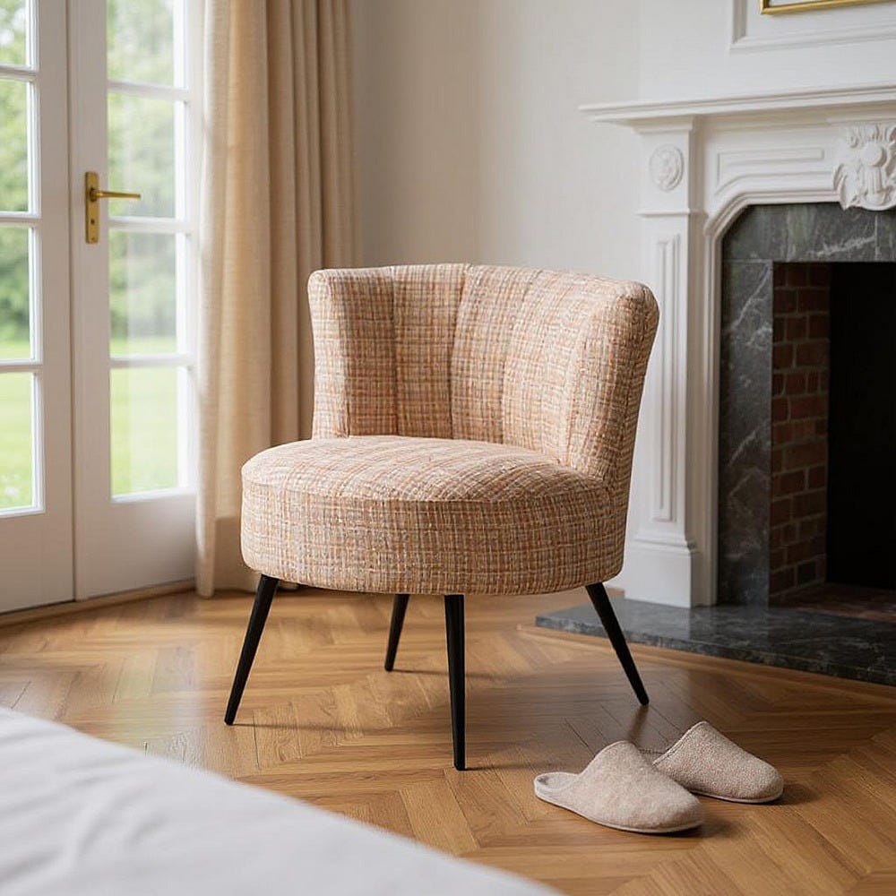 Sillón Jaspeado Tejido-Metal Salón 69 X 66 X 71 Cm Sillón Jaspeado Tejido-Metal Salón 69 X 66 X 71 Cm