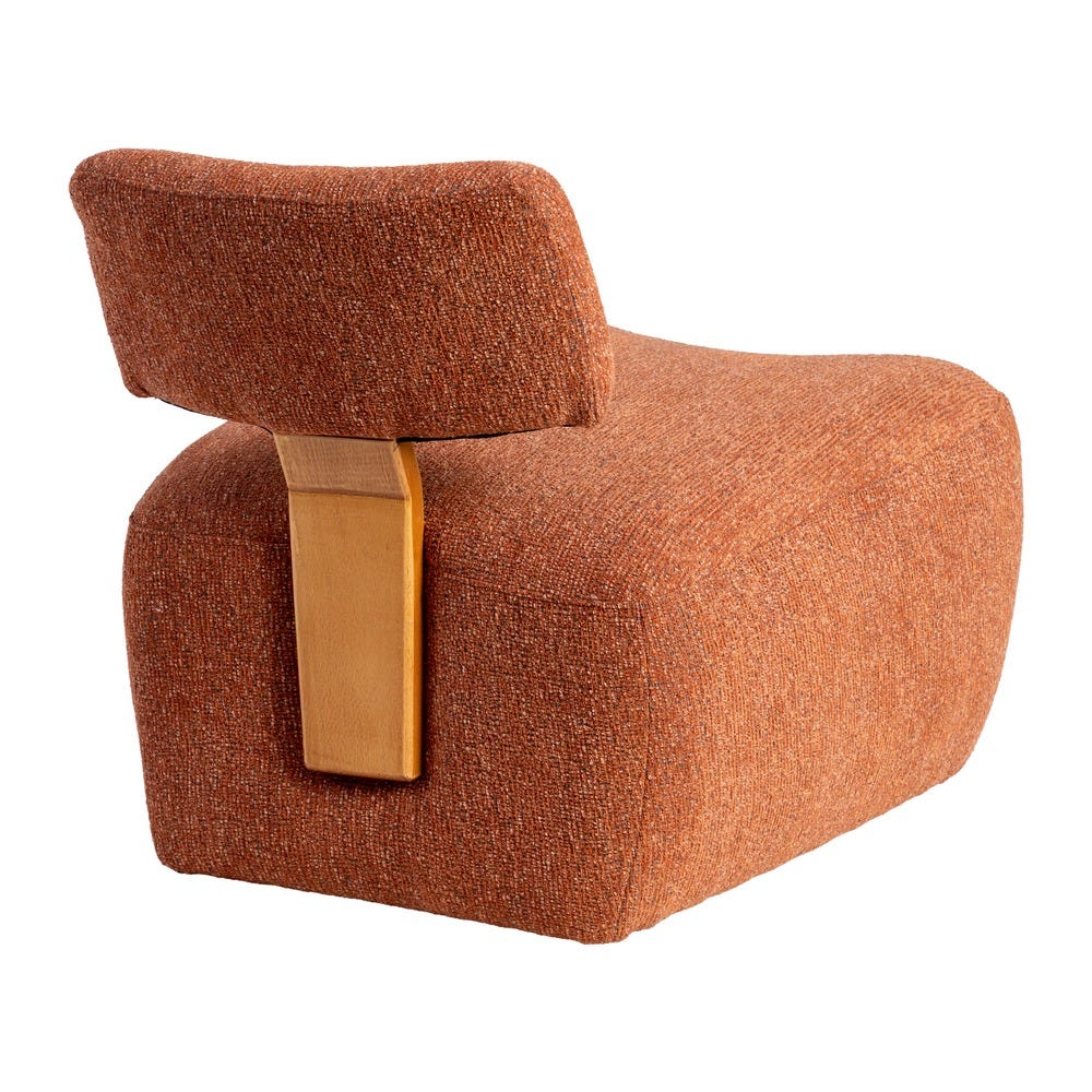 Sillón Jaspeado Teja Tejido-Madera Salón 60 X 72 X 64,50 Cm Sillón Jaspeado Teja Tejido-Madera Salón 60 X 72 X 64,50 Cm