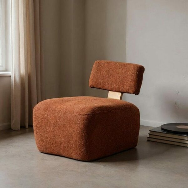 Sillón Jaspeado Teja Tejido-Madera Salón 60 X 72 X 64,50 Cm