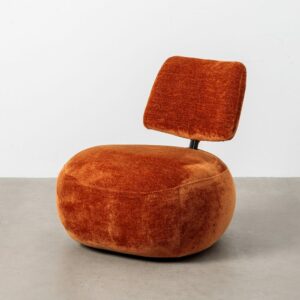 Sillón Terracota Tejido Salón 67 X 73 X 67 Cm Sillón Terracota Tejido Salón 67 X 73 X 67 Cm