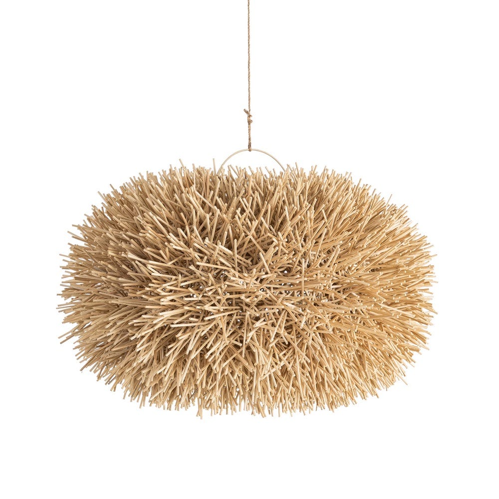 Lámpara Techo Natural Ratán Iluminación 70 X 70 X 45 Cm Lámpara Techo Natural Ratán Iluminación 70 X 70 X 45 Cm