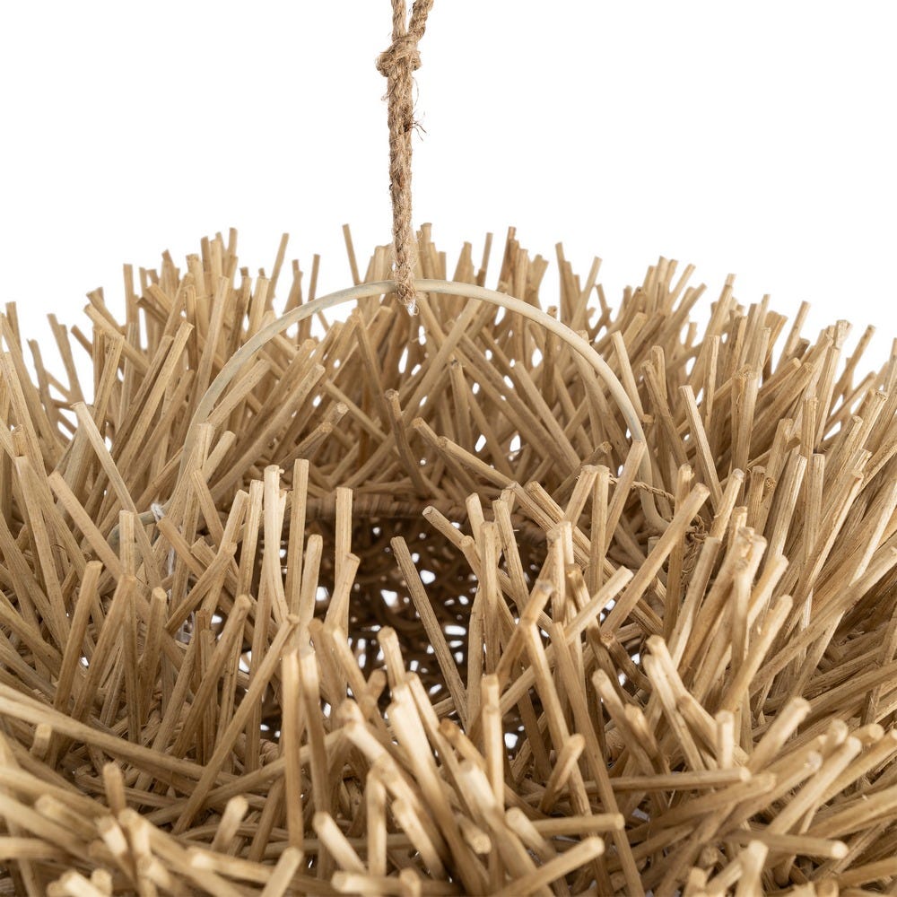Lámpara Techo Natural Ratán Iluminación 50 X 50 X 33 Cm Lámpara Techo Natural Ratán Iluminación 50 X 50 X 33 Cm
