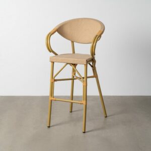 Taburete Beige Aluminio-Textileno 57 X 62 X 111 Cm Taburete Beige Aluminio-Textileno 57 X 62 X 111 Cm