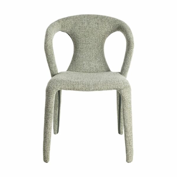 Silla Jaspeado Verde Tejido Salón 52,50 X 59 X 79 Cm