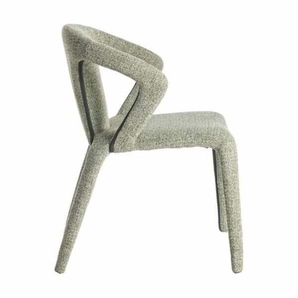 Silla Jaspeado Verde Tejido Salón 52,50 X 59 X 79 Cm