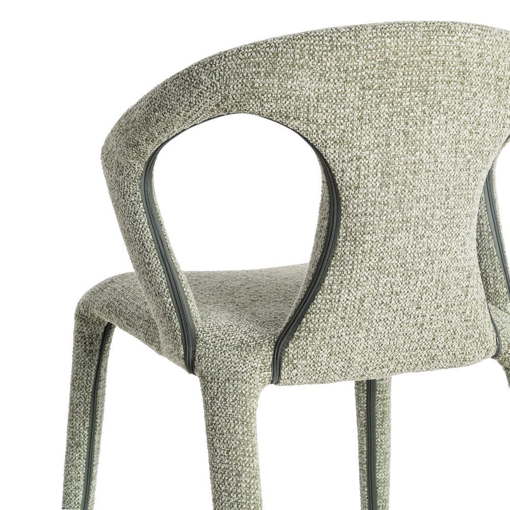 Silla Jaspeado Verde Tejido Salón 52,50 X 59 X 79 Cm Silla Jaspeado Verde Tejido Salón 52,50 X 59 X 79 Cm
