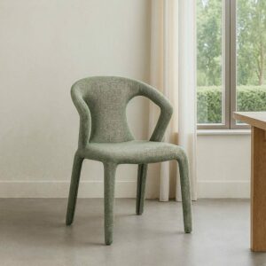 Silla Jaspeado Verde Tejido Salón 52,50 X 59 X 79 Cm Silla Jaspeado Verde Tejido Salón 52,50 X 59 X 79 Cm