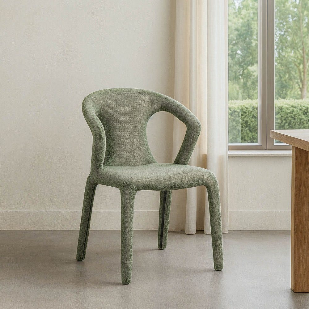Silla Jaspeado Verde Tejido Salón 52,50 X 59 X 79 Cm Silla Jaspeado Verde Tejido Salón 52,50 X 59 X 79 Cm
