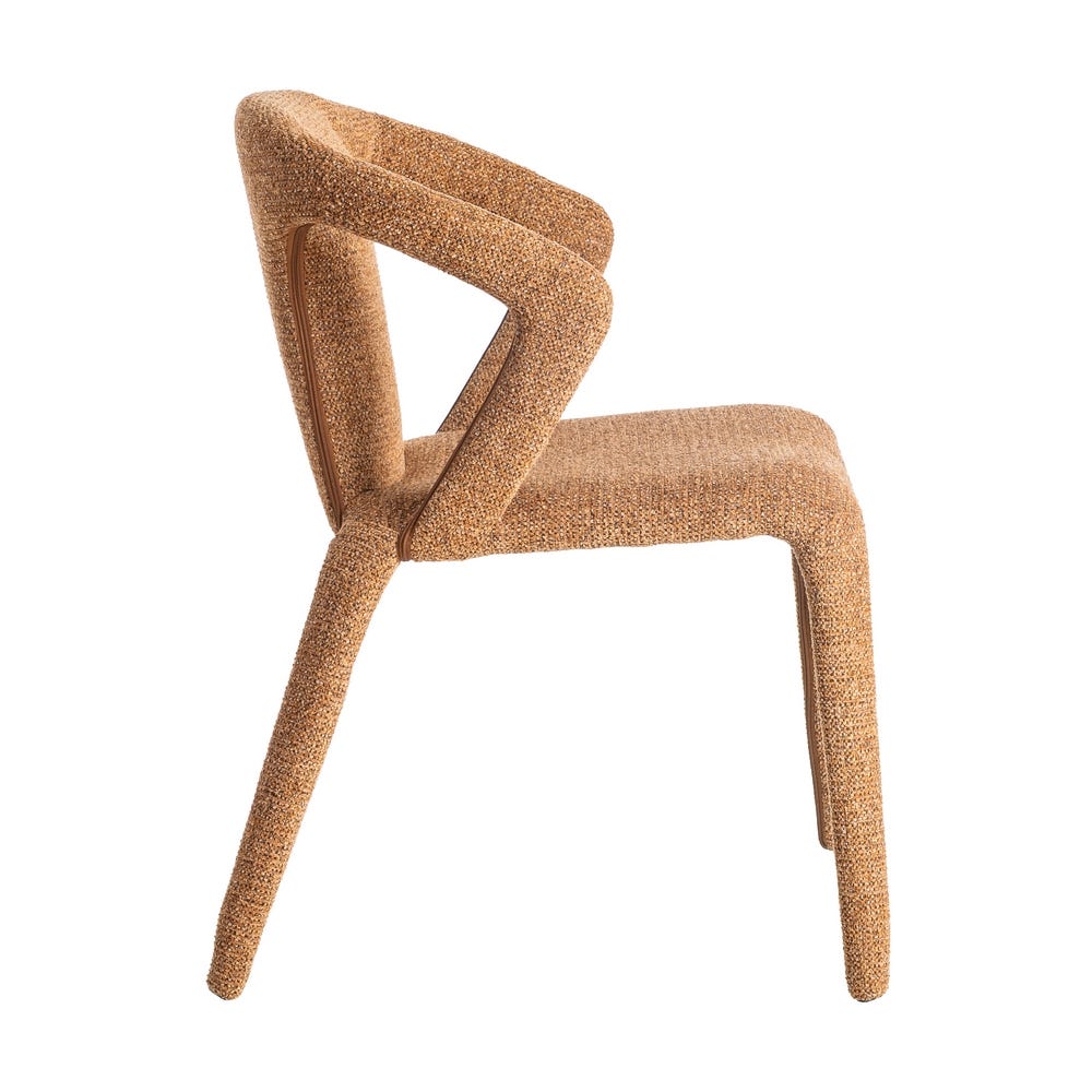 Silla Jaspeado Marrón Tejido Salón 52,50 X 59 X 79 Cm Silla Jaspeado Marrón Tejido Salón 52,50 X 59 X 79 Cm