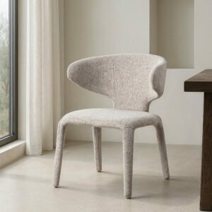 Silla Jaspeado Gris Tejido Salón 58 X 60 X 81 Cm