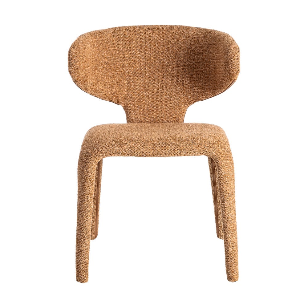 Silla Jaspeado Marrón Tejido Salón 58 X 60 X 81 Cm Silla Jaspeado Marrón Tejido Salón 58 X 60 X 81 Cm