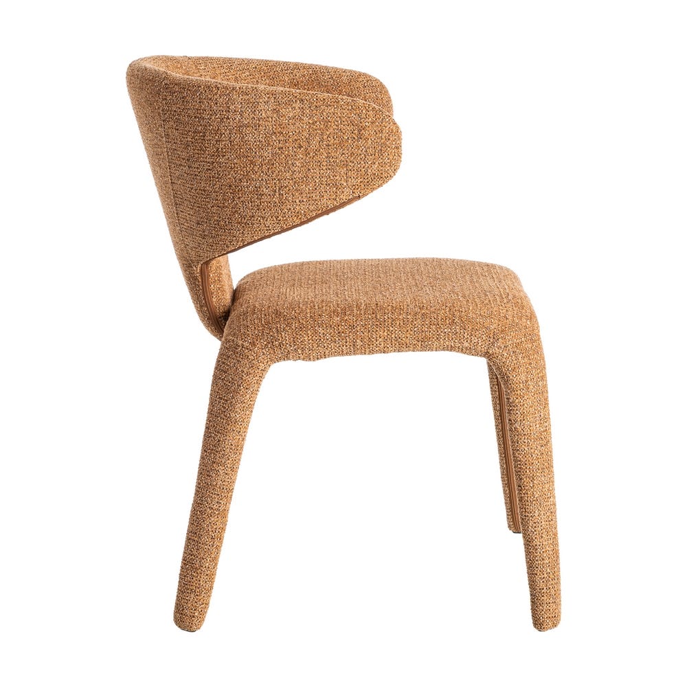 Silla Jaspeado Marrón Tejido Salón 58 X 60 X 81 Cm Silla Jaspeado Marrón Tejido Salón 58 X 60 X 81 Cm