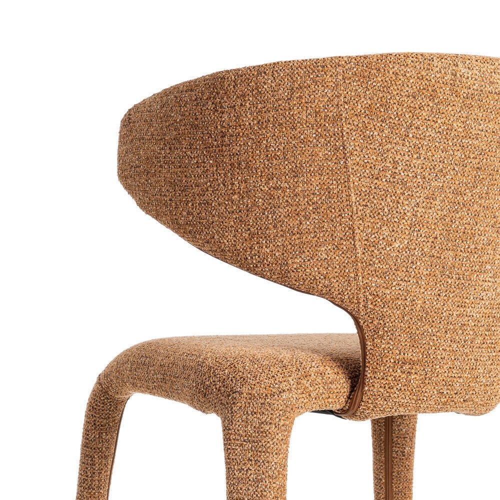 Silla Jaspeado Marrón Tejido Salón 58 X 60 X 81 Cm Silla Jaspeado Marrón Tejido Salón 58 X 60 X 81 Cm