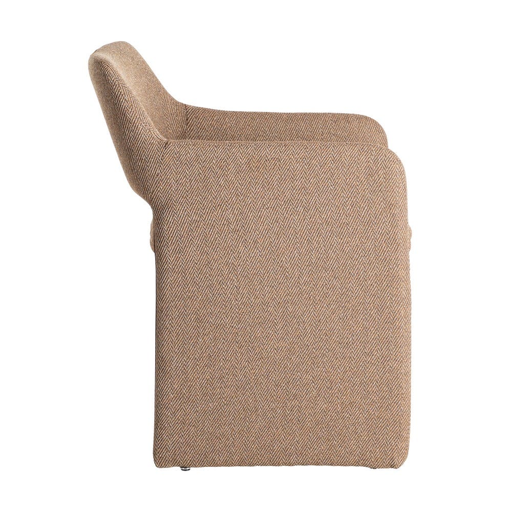 Silla Espiga Marrón Tejido Salón 58 X 62,50 X 78 Cm Silla Espiga Marrón Tejido Salón 58 X 62,50 X 78 Cm