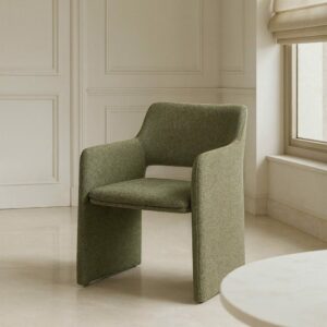 Silla Espiga Verde Tejido Salón 58 X 62,50 X 78 Cm