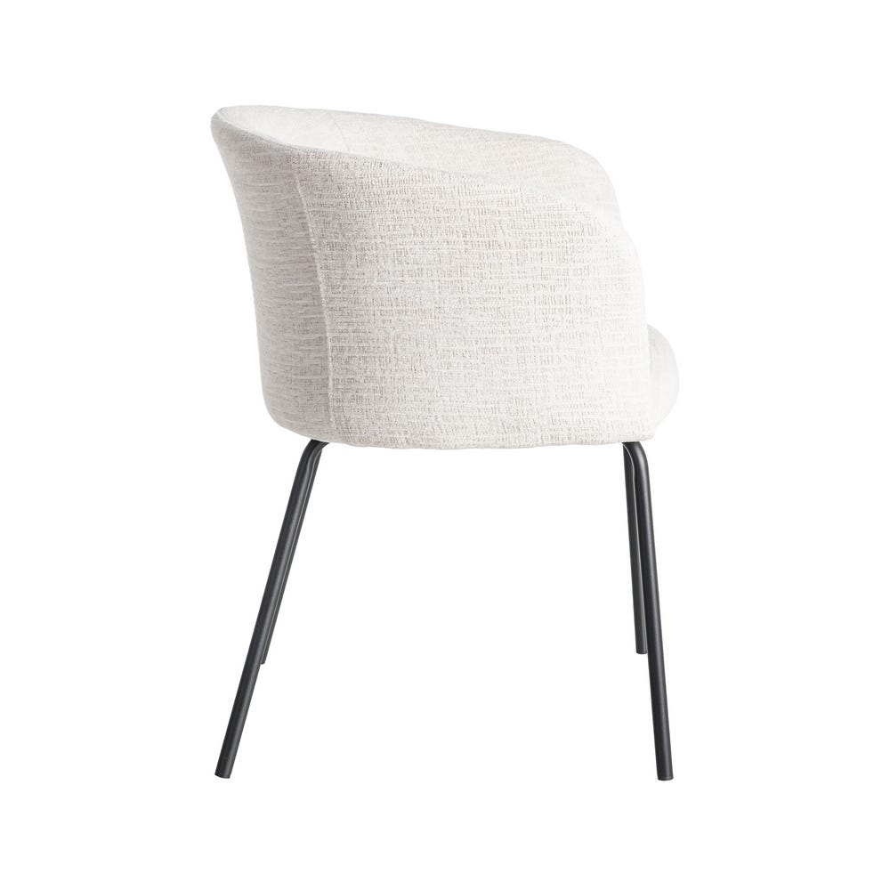 Silla Crema Tejido-Metal Salón 61 X 56 X 77,50 Cm Silla Crema Tejido-Metal Salón 61 X 56 X 77,50 Cm