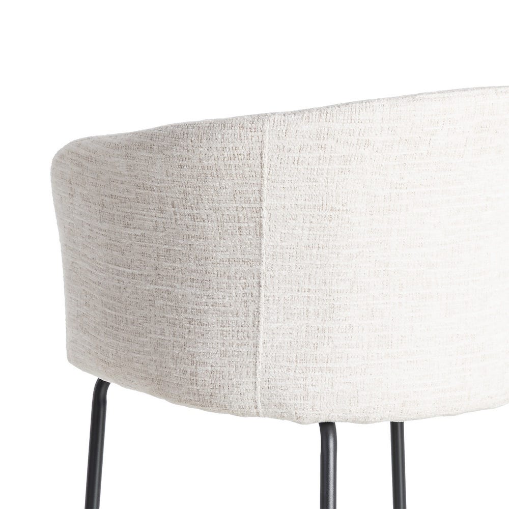 Silla Crema Tejido-Metal Salón 61 X 56 X 77,50 Cm Silla Crema Tejido-Metal Salón 61 X 56 X 77,50 Cm