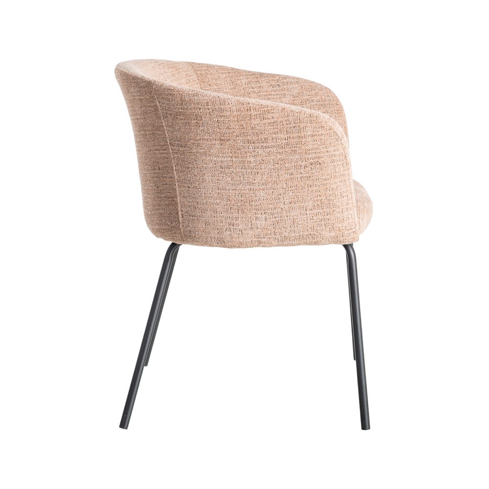 Silla Rosa Tejido-Metal Salón 61 X 56 X 77,50 Cm Silla Rosa Tejido-Metal Salón 61 X 56 X 77,50 Cm