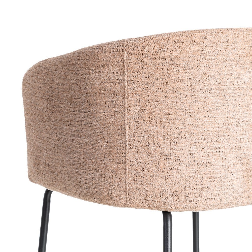 Silla Rosa Tejido-Metal Salón 61 X 56 X 77,50 Cm Silla Rosa Tejido-Metal Salón 61 X 56 X 77,50 Cm