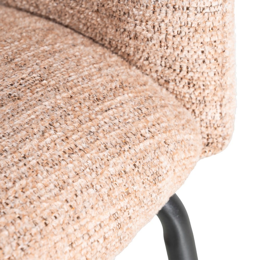 Silla Rosa Tejido-Metal Salón 61 X 56 X 77,50 Cm Silla Rosa Tejido-Metal Salón 61 X 56 X 77,50 Cm