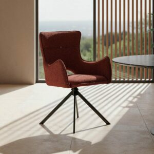 Silla Rojo Tejido-Metal Salón 58,50 X 60 X 86,50 Cm Silla Rojo Tejido-Metal Salón 58,50 X 60 X 86,50 Cm
