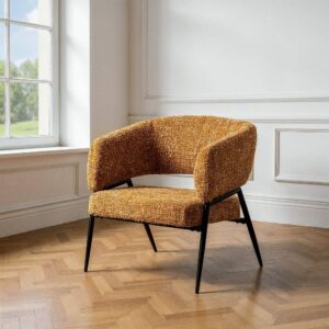Sillón Mostaza Tejido-Metal Salón 71 X 70 X 75 Cm
