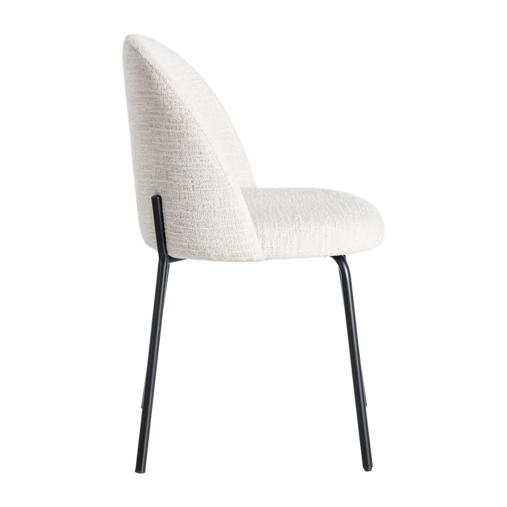 Silla Crema Tejido-Metal Contract 49 X 48 X 80 Cm Silla Crema Tejido-Metal Contract 49 X 48 X 80 Cm