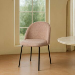 Silla Rosa Tejido-Metal Contract 49 X 48 X 80 Cm