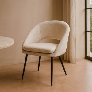 Silla Crema Tejido-Metal Contract 58 X 60 X 80 Cm Silla Crema Tejido-Metal Contract 58 X 60 X 80 Cm