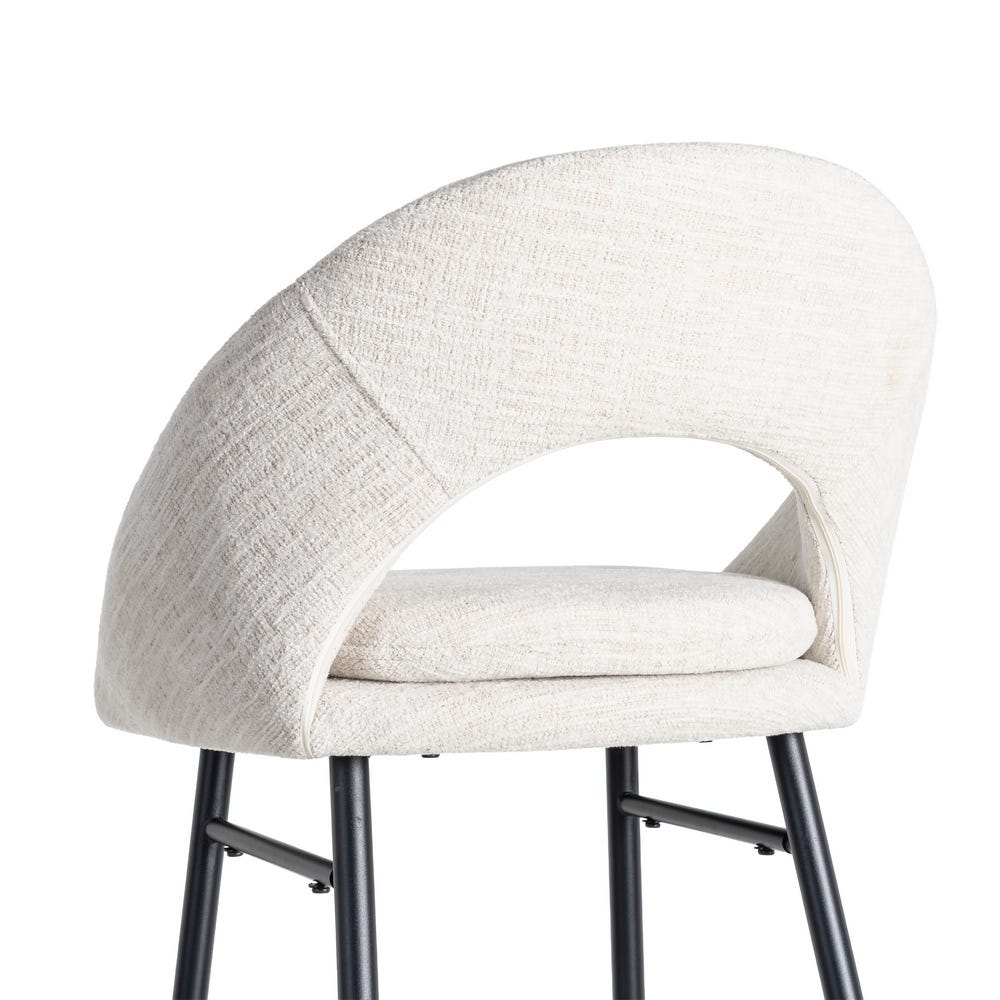 Taburete Crema Tejido-Metal Contract 53 X 48 X 100 Cm Taburete Crema Tejido-Metal Contract 53 X 48 X 100 Cm