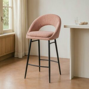 Taburete Rosa Tejido-Metal Contract 53 X 48 X 100 Cm Taburete Rosa Tejido-Metal Contract 53 X 48 X 100 Cm