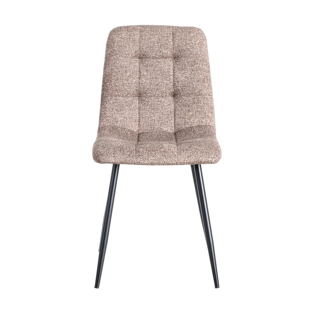 Silla Jaspeado Taupe Tejido-Metal 44 X 52 X 86 Cm Silla Jaspeado Taupe Tejido-Metal 44 X 52 X 86 Cm