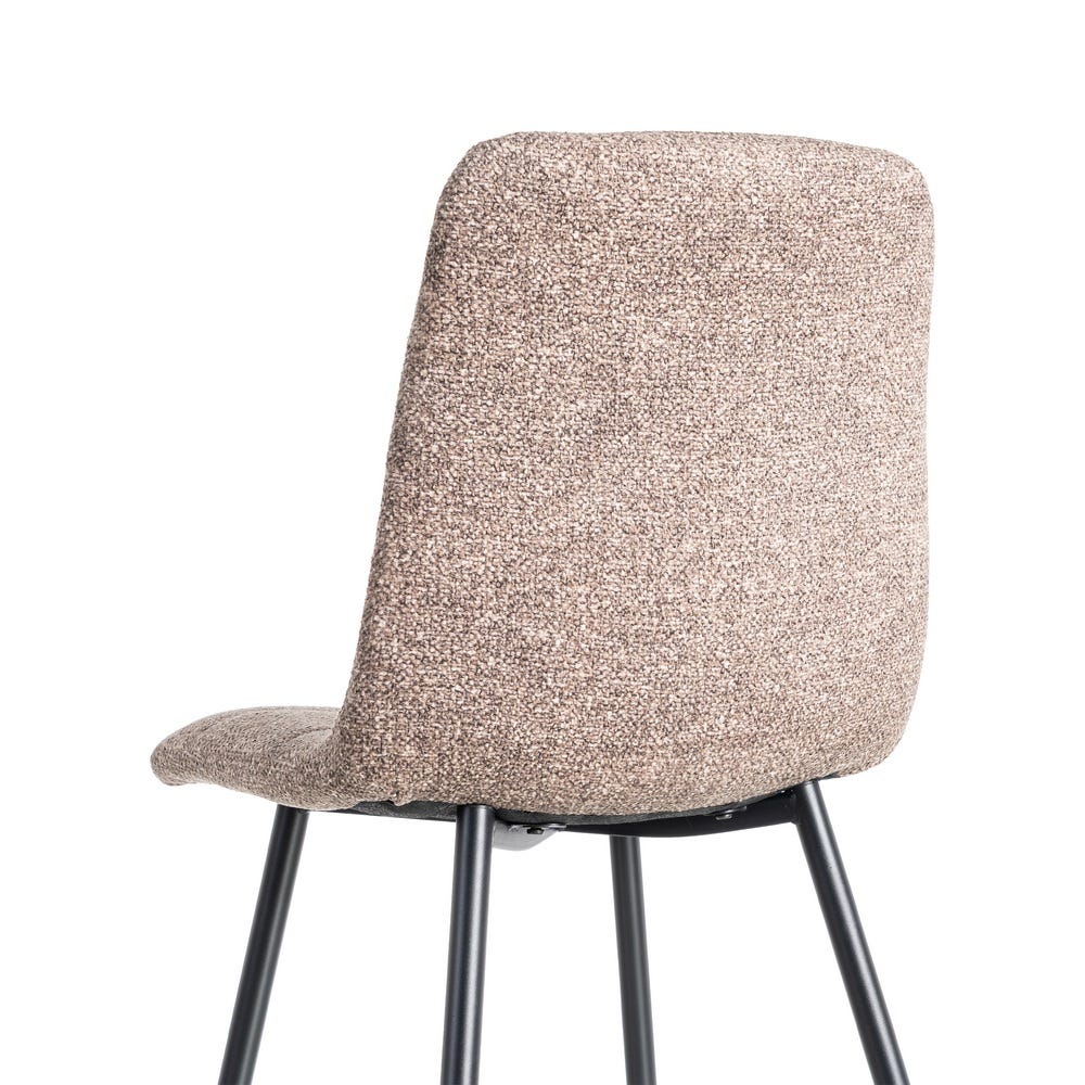 Silla Jaspeado Taupe Tejido-Metal 44 X 52 X 86 Cm Silla Jaspeado Taupe Tejido-Metal 44 X 52 X 86 Cm