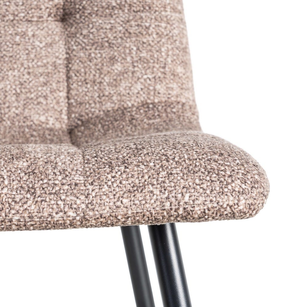 Silla Jaspeado Taupe Tejido-Metal 44 X 52 X 86 Cm Silla Jaspeado Taupe Tejido-Metal 44 X 52 X 86 Cm