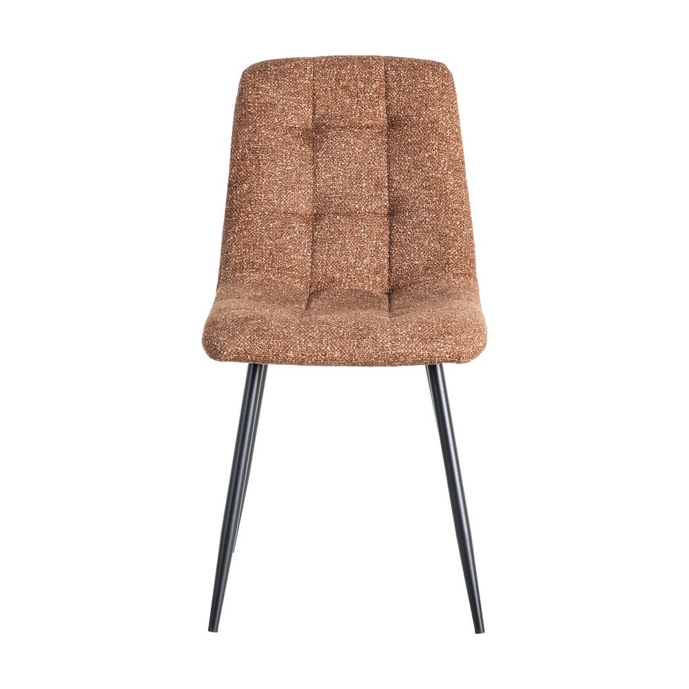 Silla Jaspeado Ocre Tejido-Metal 44 X 52 X 86 Cm Silla Jaspeado Ocre Tejido-Metal 44 X 52 X 86 Cm