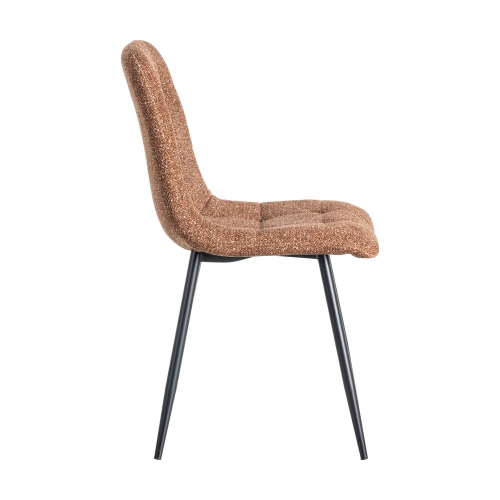 Silla Jaspeado Ocre Tejido-Metal 44 X 52 X 86 Cm Silla Jaspeado Ocre Tejido-Metal 44 X 52 X 86 Cm