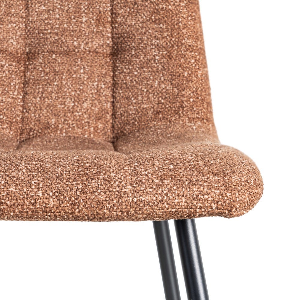 Silla Jaspeado Ocre Tejido-Metal 44 X 52 X 86 Cm Silla Jaspeado Ocre Tejido-Metal 44 X 52 X 86 Cm