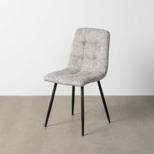 Silla Jaspeado Gris-Blanco Tejido-Metal 44 X 52 X 86 Cm
