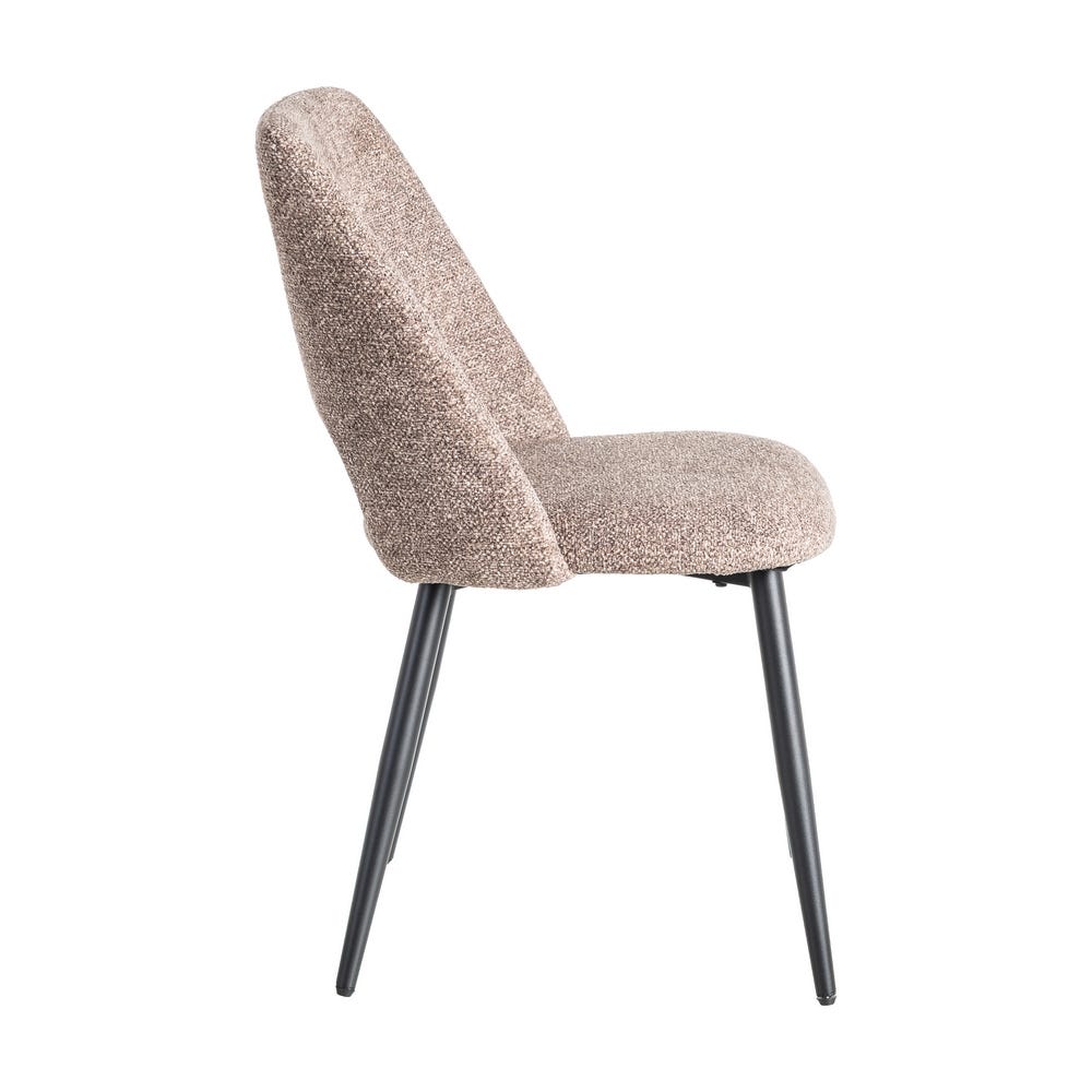 Silla Jaspeado Taupe Tejido-Metal 50 X 57 X 81 Cm Silla Jaspeado Taupe Tejido-Metal 50 X 57 X 81 Cm