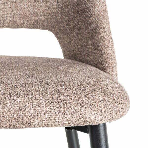 Silla Jaspeado Taupe Tejido-Metal 50 X 57 X 81 Cm