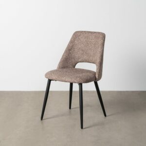 Silla Jaspeado Taupe Tejido-Metal 50 X 57 X 81 Cm