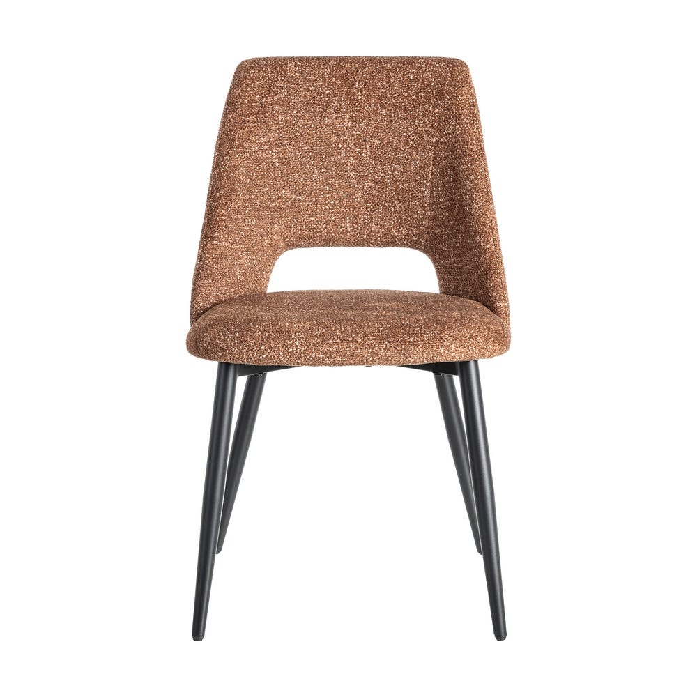 Silla Jaspeado Ocre Tejido-Metal 50 X 57 X 81 Cm Silla Jaspeado Ocre Tejido-Metal 50 X 57 X 81 Cm