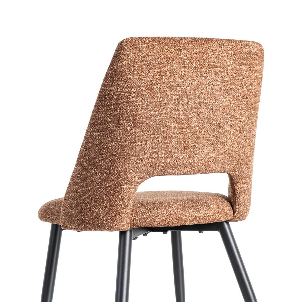 Silla Jaspeado Ocre Tejido-Metal 50 X 57 X 81 Cm Silla Jaspeado Ocre Tejido-Metal 50 X 57 X 81 Cm
