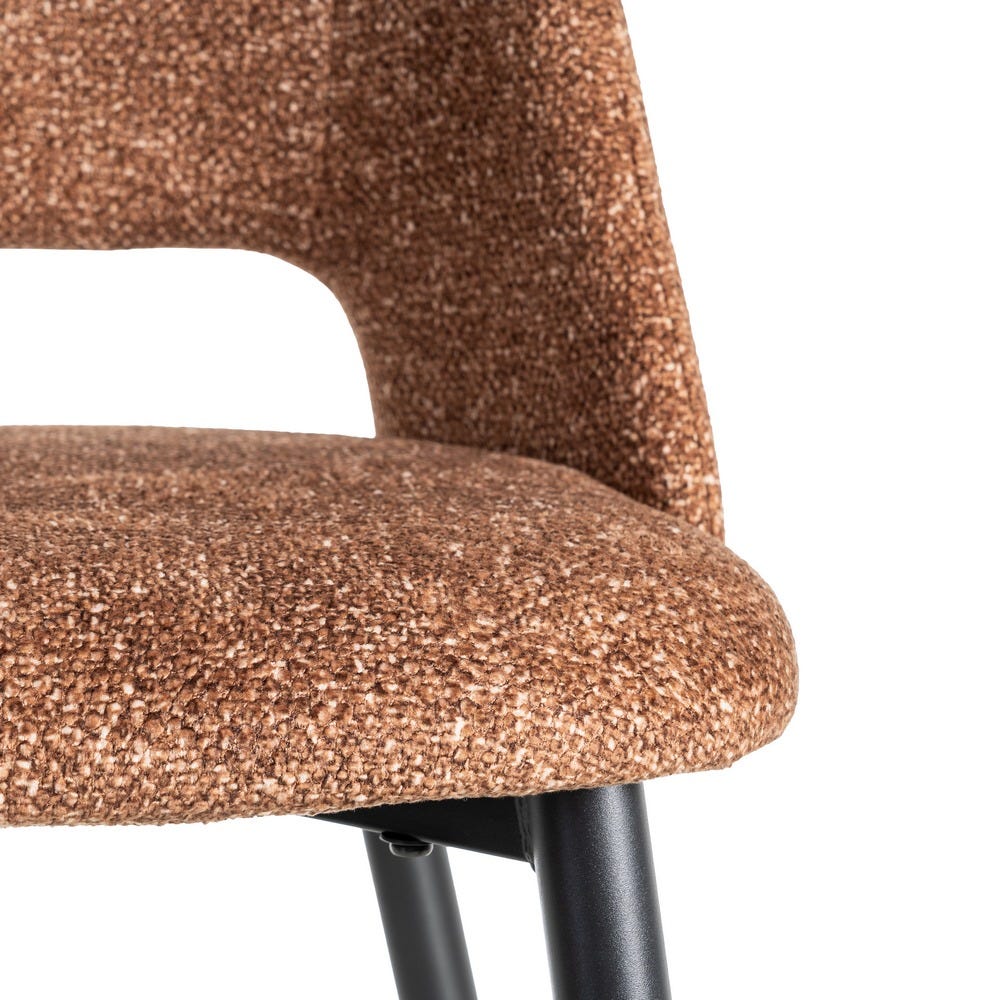 Silla Jaspeado Ocre Tejido-Metal 50 X 57 X 81 Cm Silla Jaspeado Ocre Tejido-Metal 50 X 57 X 81 Cm