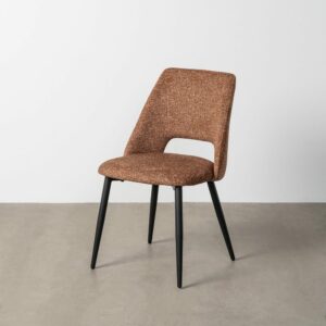 Silla Jaspeado Ocre Tejido-Metal 50 X 57 X 81 Cm