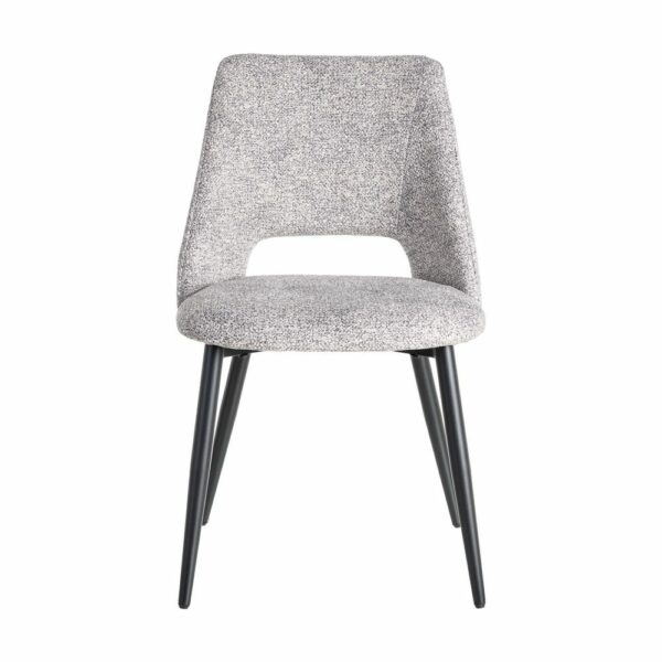 Silla Jaspeado Gris-Blanco Tejido-Metal 50 X 57 X 81 Cm