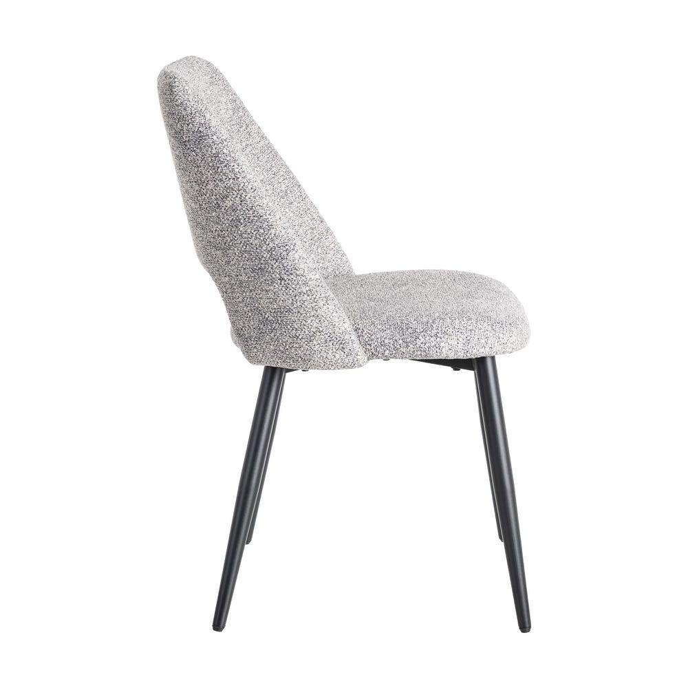 Silla Jaspeado Gris-Blanco Tejido-Metal 50 X 57 X 81 Cm Silla Jaspeado Gris-Blanco Tejido-Metal 50 X 57 X 81 Cm