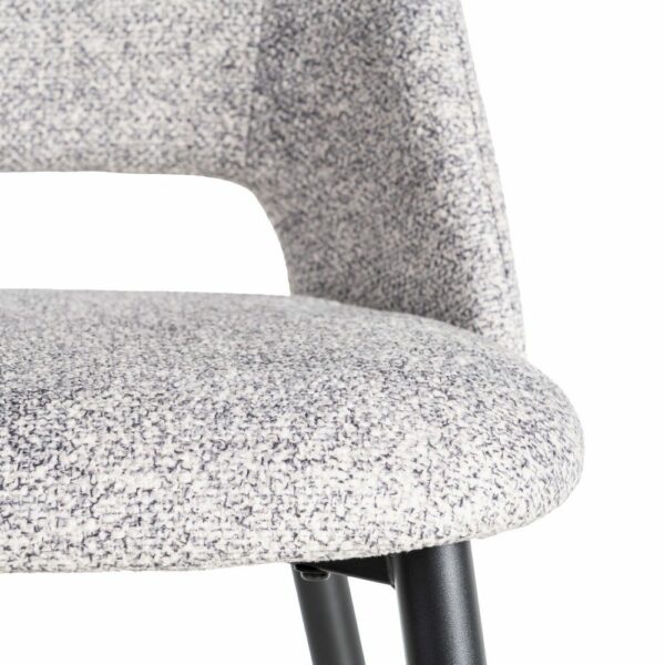 Silla Jaspeado Gris-Blanco Tejido-Metal 50 X 57 X 81 Cm